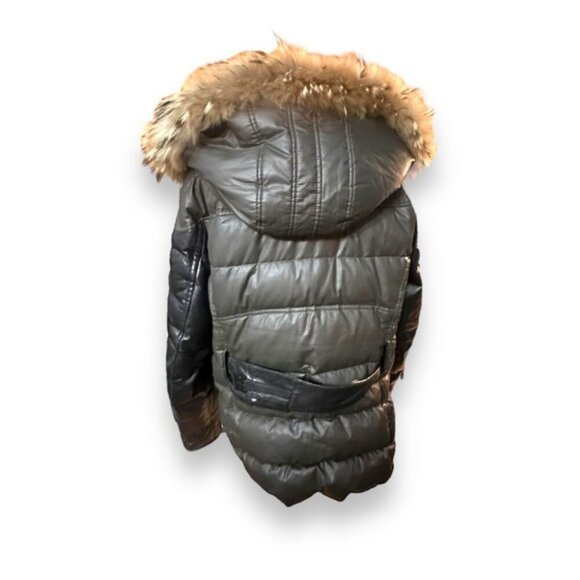 Women’s XXL Rudsak Fur Trimmed Belted Down Feather Puffer Coat - Picture 7 of 14